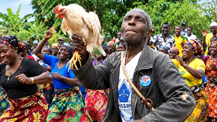Dancing in a Christian burial 